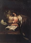 Jean Baptiste Greuze la petit paresseux Sweden oil painting artist